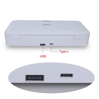 UV Light Sterilizer Box UVC Light Disinfection Box kill bacteria UVC Box with wireless charging function for phones